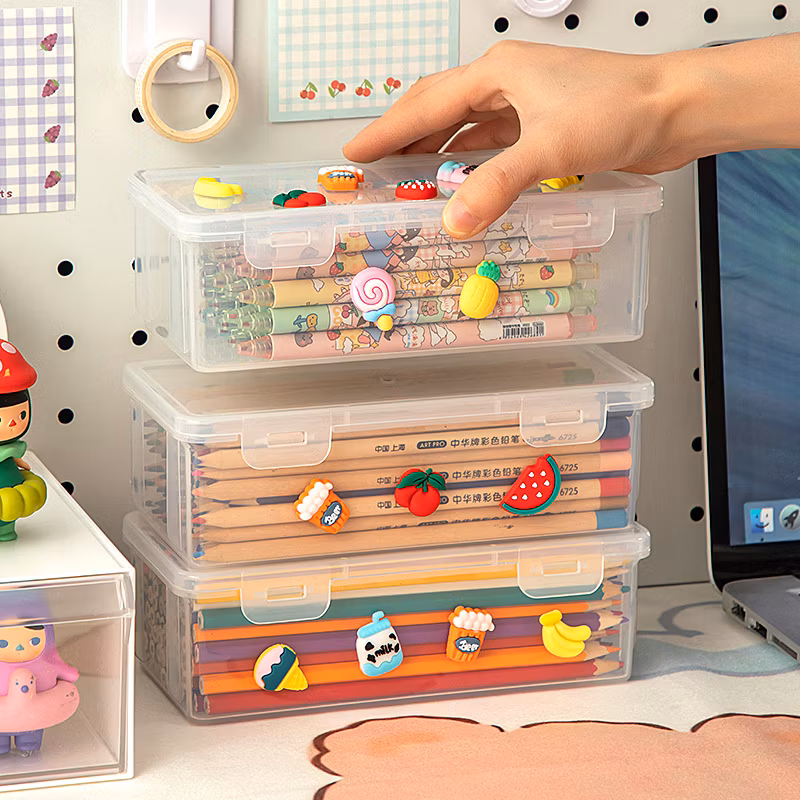 School Student Large Capacity Transparent Pencil Case Storage