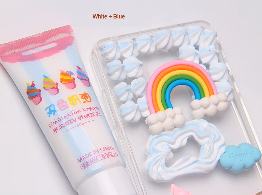 Simulation Cake DIY Whipped Cream Clay Glue Cup Cake Cell Phone Case