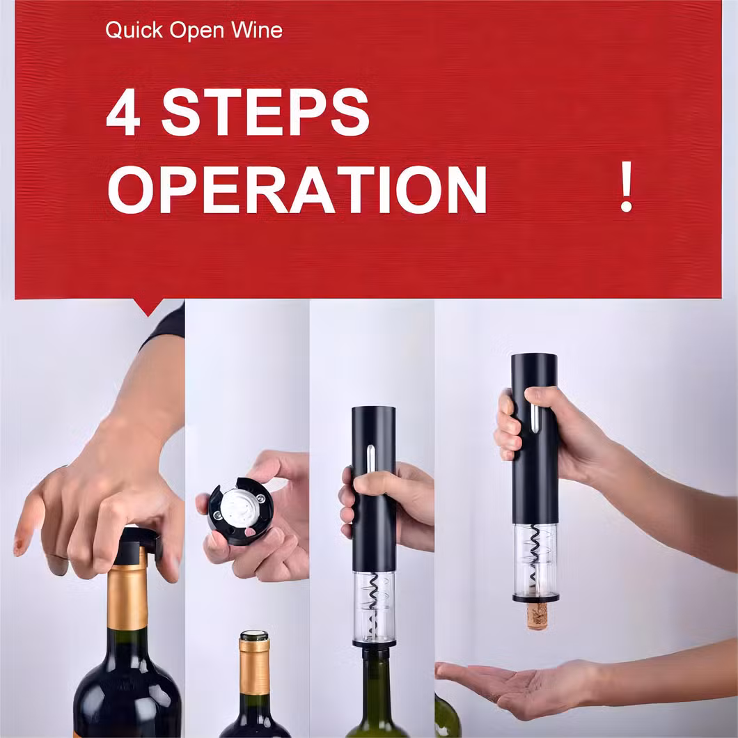 Bottle Opener Electric, Bottle Opener Set, Automatic Bottle Opener, Gift Creative Bottle Opener, Bottle Opener Wine and Capsule Cutter, USB Cable, Extruder, VAC