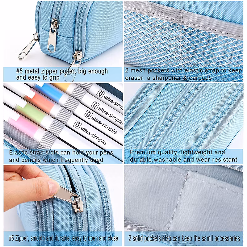 Custom Unique Design Pencil Pouch Bag Large Capacity Pencil Bag