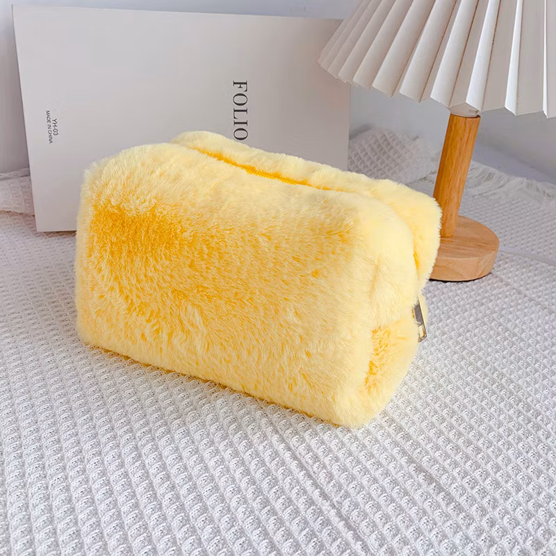 Hot Sell Flannel Zipper European Style Animal Pencil Bag Pencil Case for Promotion Gift