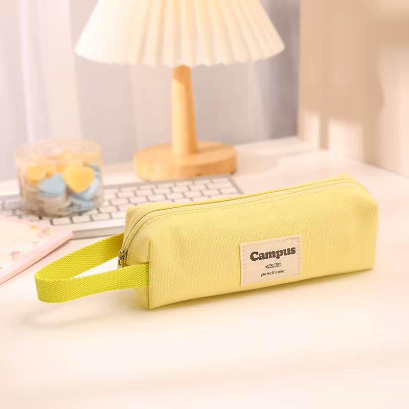 Factory Price Flannel Zipper Originality Rectangular Pencil Bag Pencil Case for Office