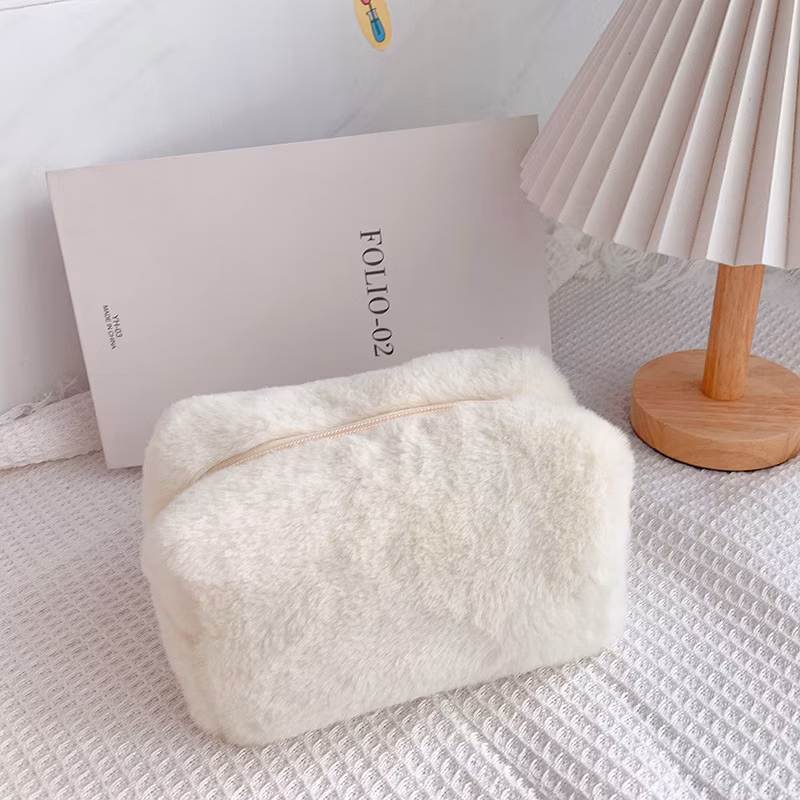 Hot Sell Flannel Zipper European Style Animal Pencil Bag Pencil Case for Promotion Gift