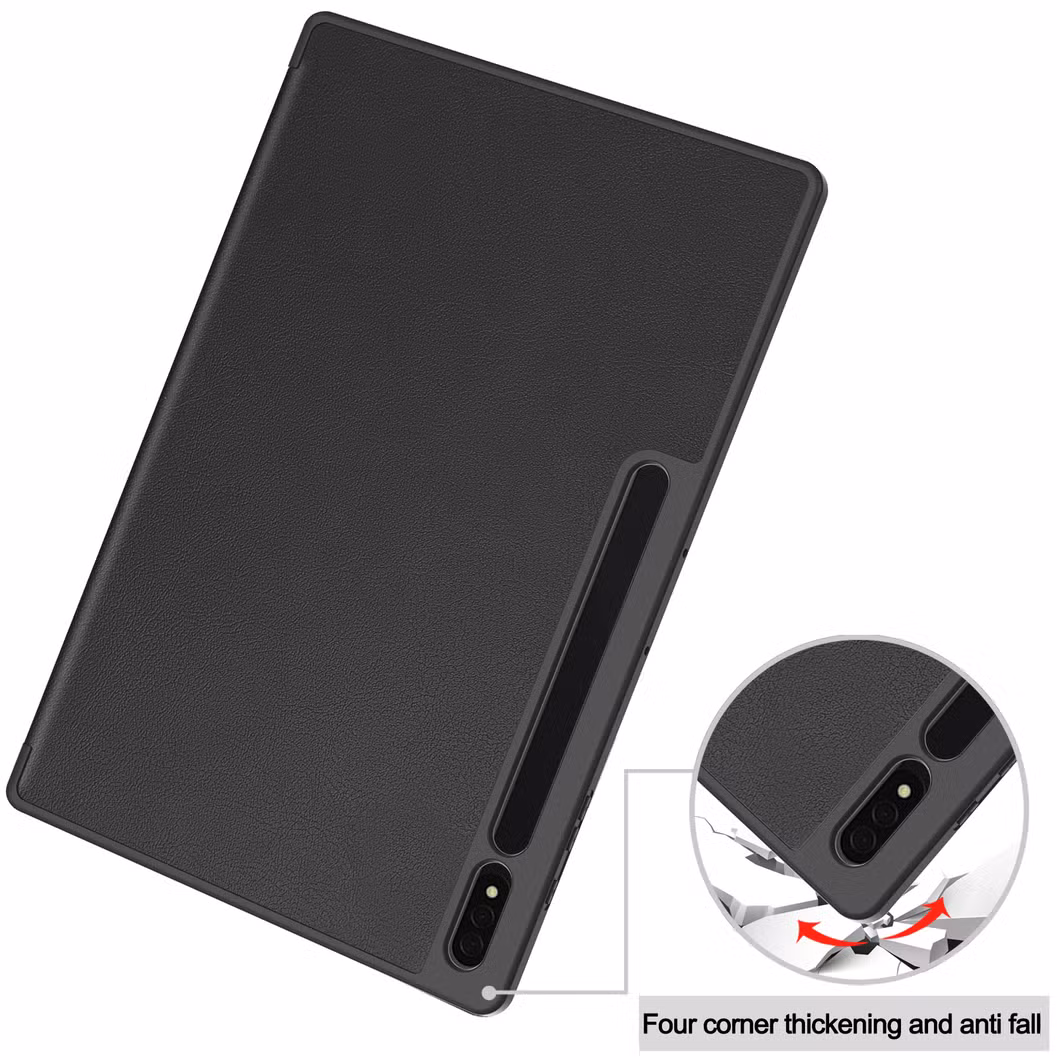 Trifold Flip Case Back Cover with Pencil Holder for Samsung Galaxy S9 Ultra 14.6 Sm-X910 X916b X918u