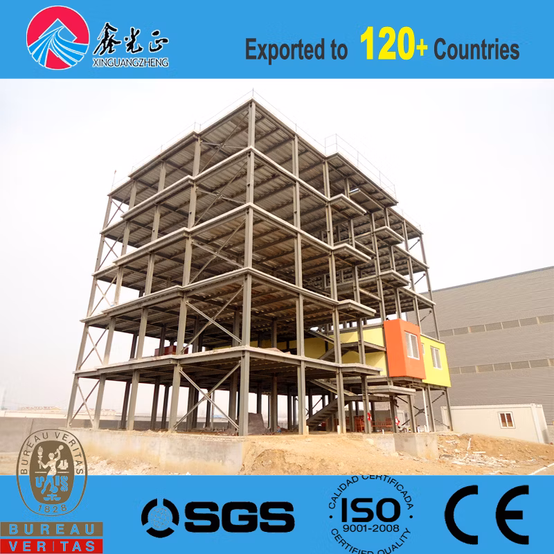 Prefabricated Steel Structure Office with Glass Curtain (SS-353)
