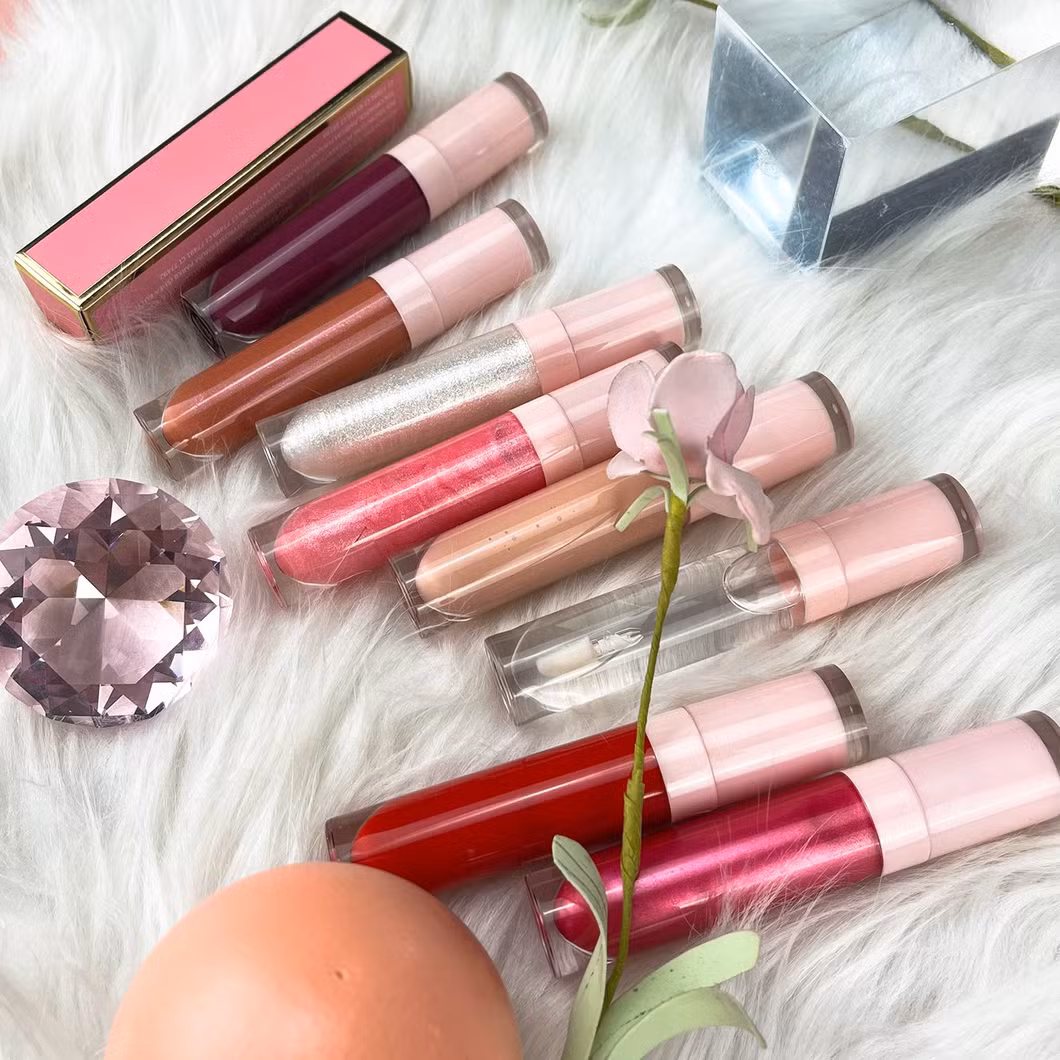 Wholesale Makeup Metallic Lipgloss Private Label Makeup Cosmetics with GMPC Low MOQ