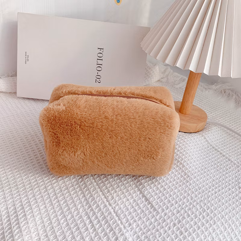 Hot Sell Flannel Zipper European Style Animal Pencil Bag Pencil Case for Promotion Gift
