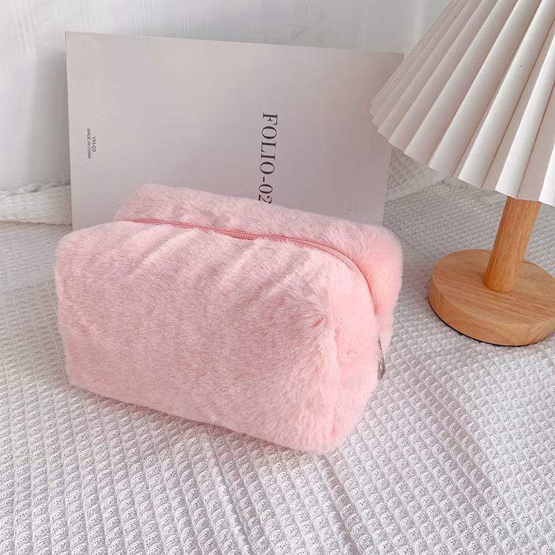Hot Sell Flannel Zipper European Style Animal Pencil Bag Pencil Case for Promotion Gift