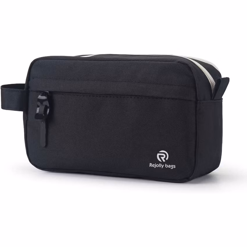High Capacity Pen Case Black, Durable Pencil Bag Stationery Pouch Zipper, Portable Journaling Supplies with Easy Grip Handle & Loop, Asthetic Supply for Adults