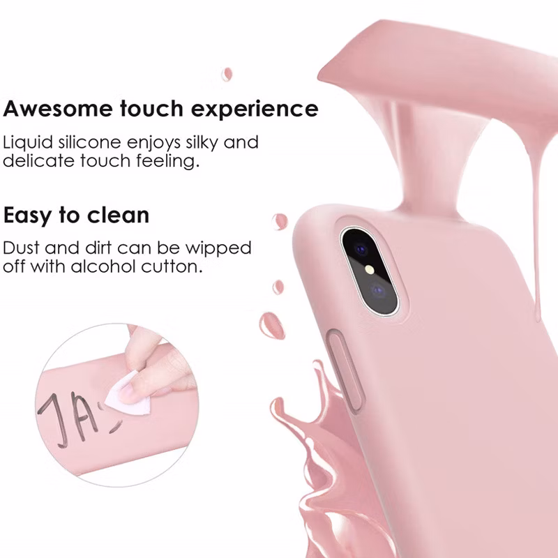 2024 New Custom Solid Color Cell Phone Case for Apple 12 13 14 PRO Max Official Original Logo Solid Silicone Phone Case Cover