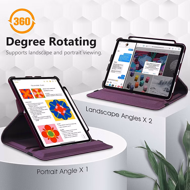 Shockproof with Pencil Holder 360 Degree Rotating Stand Case for iPad Air 5th Generation 2022/4th Generation 2020 10.9 Inch