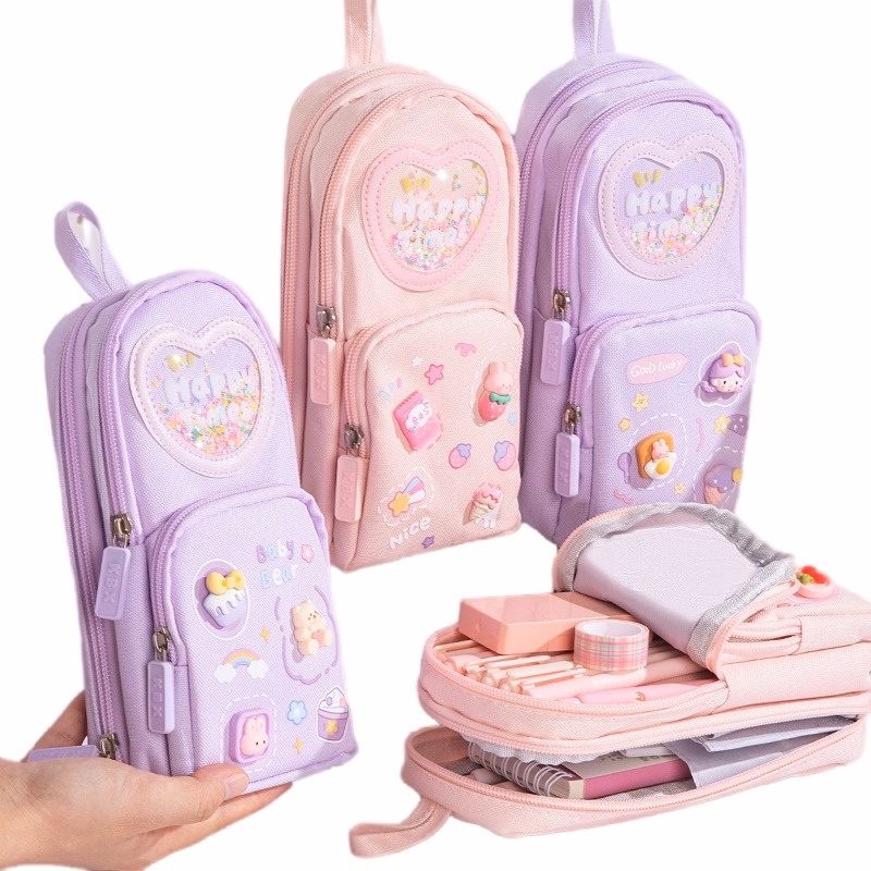 School Stationery Pencil Case with High Aesthetic Value and Large Capacity Student High School Girl Pencil Case