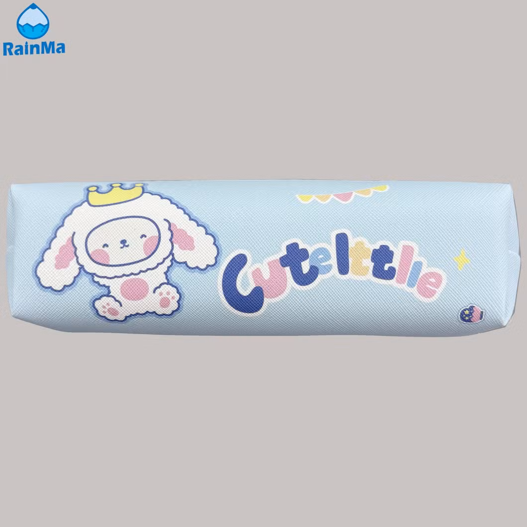 PU Flower Color Zipper Pen Pouch Bag for School and Office