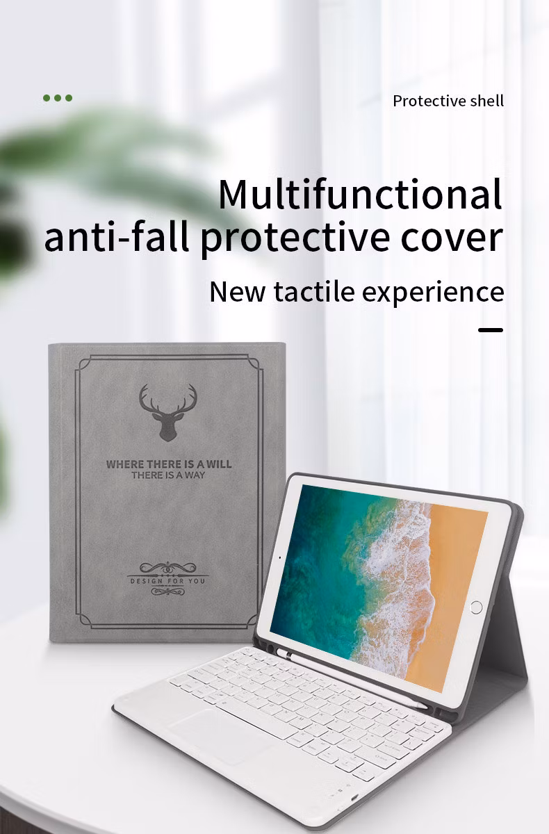 Factory Direct High Quality Auto Wake Sleep Function Tablet Cover PRO 12.9 Mini 4 Case Detachable Leather Keyboard Tablet Case for iPad Air