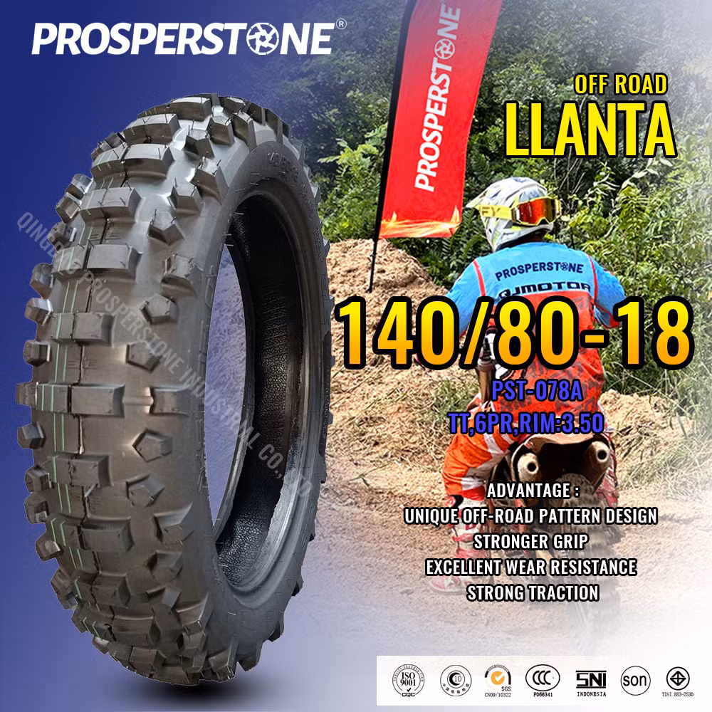 High Quality Deestone Brand Wear-Resistant and Durable Dirt Bike Tires with Strong Grip 140/80-18