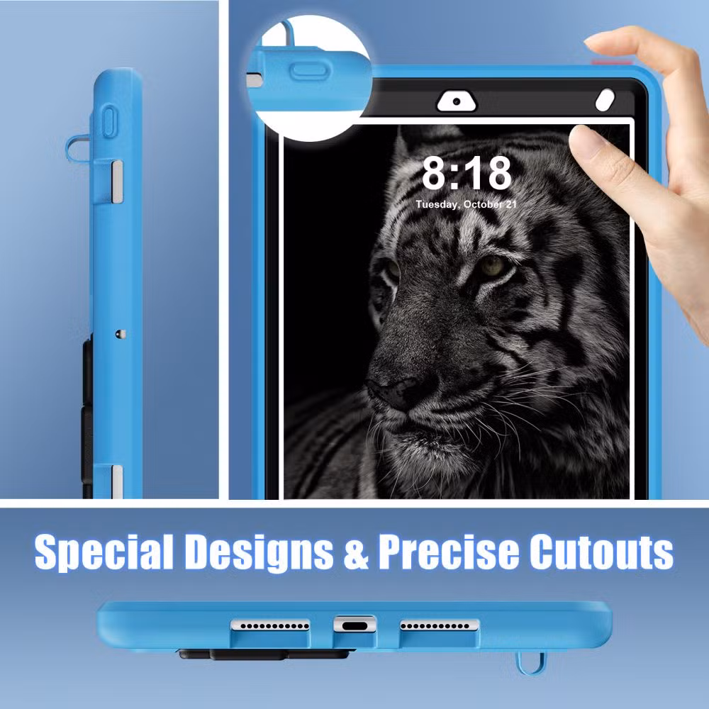 Drop Resistant Silicone PC Tablet Case Waterproof with Pencil Slot for iPad 10.2