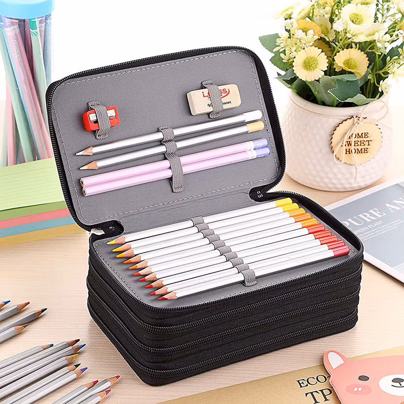 Professional Art Pencil Box Stationery Bags Watercolor Pencil Wrap Case