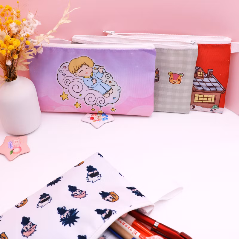 Stationery Pencil Case School Pencil Cases Pen Bag Binder Zipper Pencil Pouch Pen Case