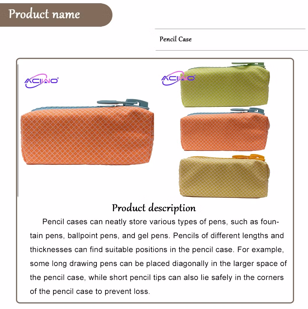 Learning Supplies and Writing Utensil Bag Student Minimalist Stationery Box Large Capacity Pencil Case (10078)