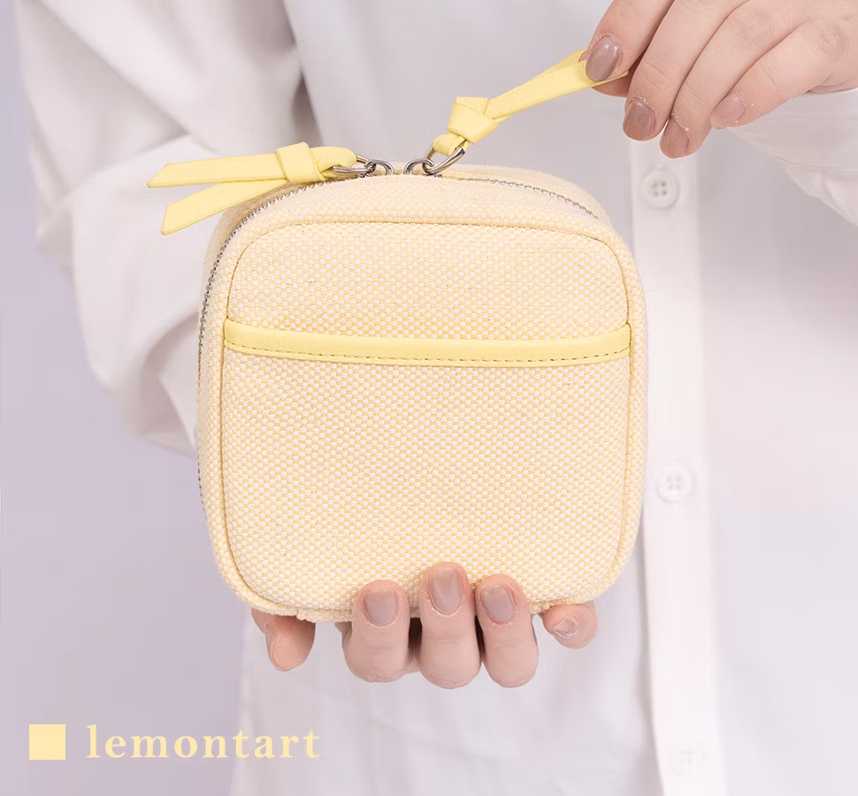 Canvas Small Makeup Bag Travel Cosmetic Pouch Portable Washing Cosmetic Bag (MFN7293)