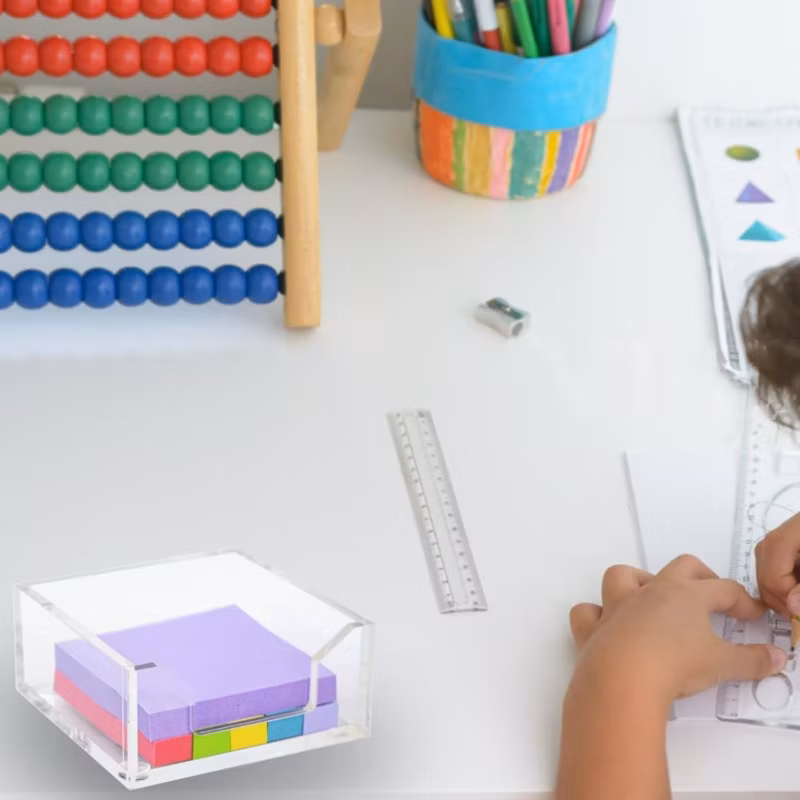 Stylish Acrylic Memo Pad Holder for Office and Home Use