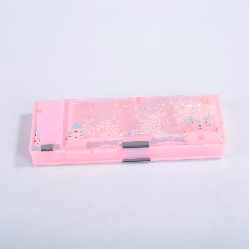 Pink Blue Three-in-One Primary School Creative Student Pencil Case