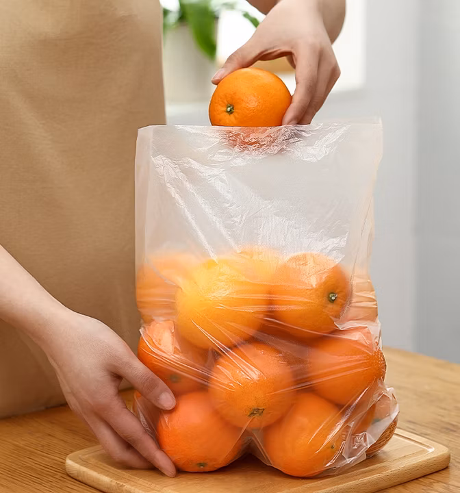 Storage Bags Suppliers Custom Size Supermarke HDPE Food Bag Plastic Shopping Food Pouch T-Shirt Perforated Packaging Bag Food Packing Bag