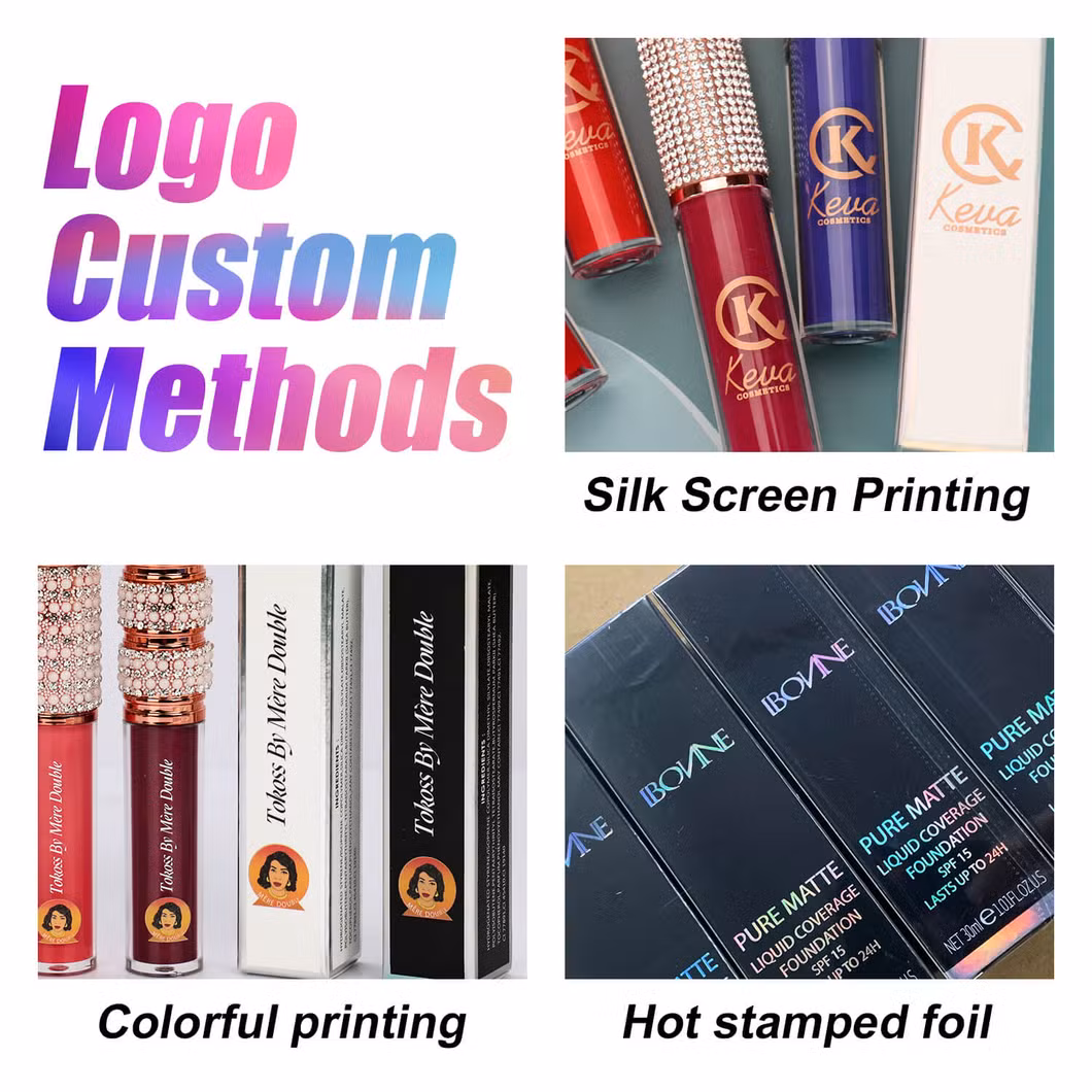 Custom Logo Matte Lip Makeup Long Lasting Private Label Cosmetics with GMPC