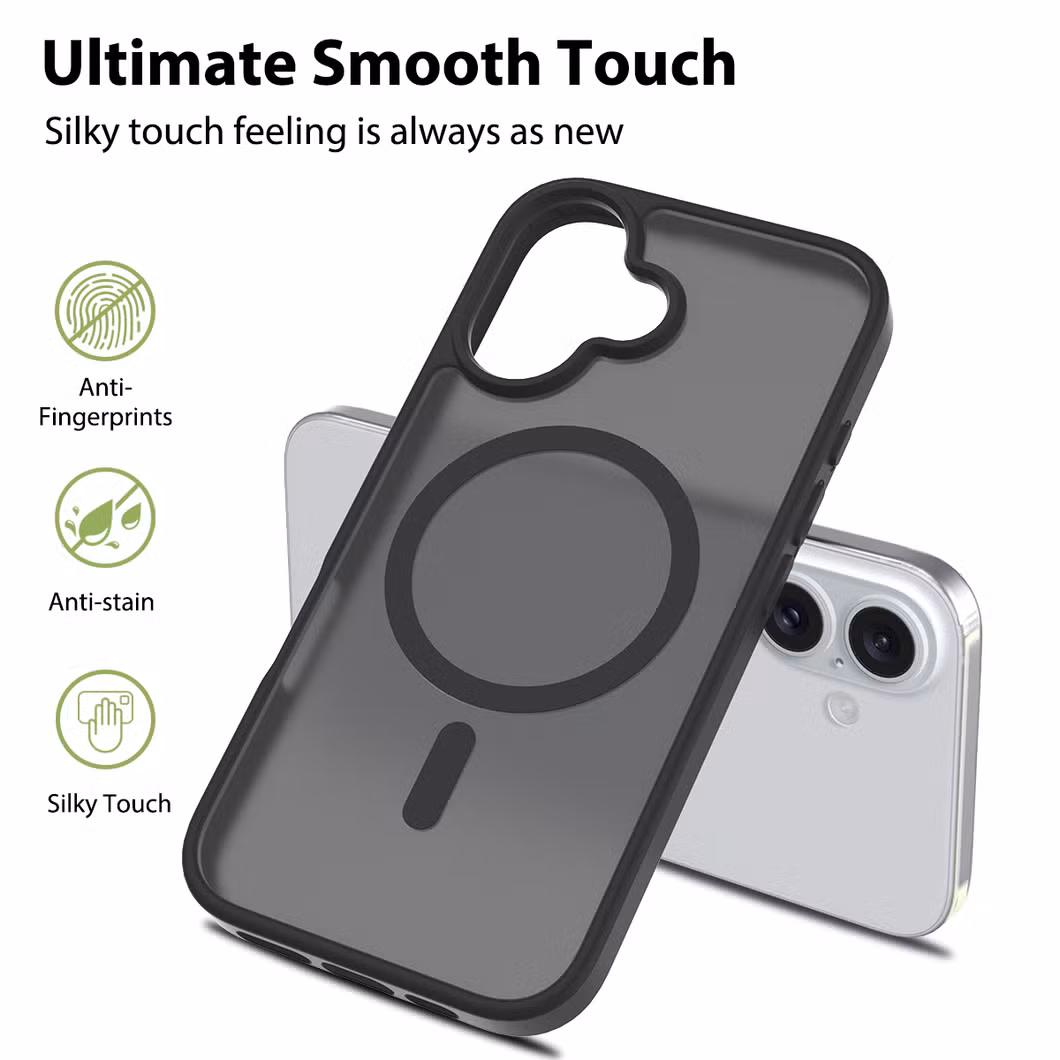 Magsafe Magnetic Stand Transparent Clear Phone Case for Apple Design