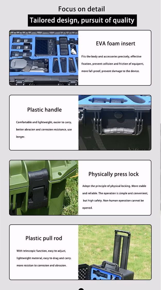 Hard Plastic Waterproof IP67 Dji Mavic 3 Camera Equipment Carrying Case M6400 with Customized Foam Insert