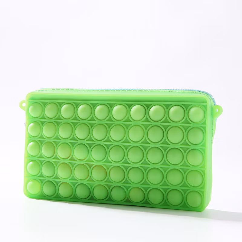 New Decompression Poppet Fidget Cosmetic Messenger Bag for Puzzle Bubble Silicone Pen Case Pops up Fidget Popper Pencil Case Shoulder Bags