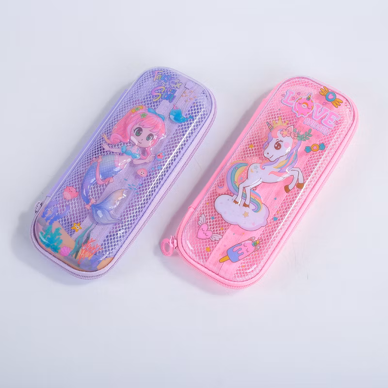 3D Pattern Zipper Large Capacity Primary School Stationery Pencil Case