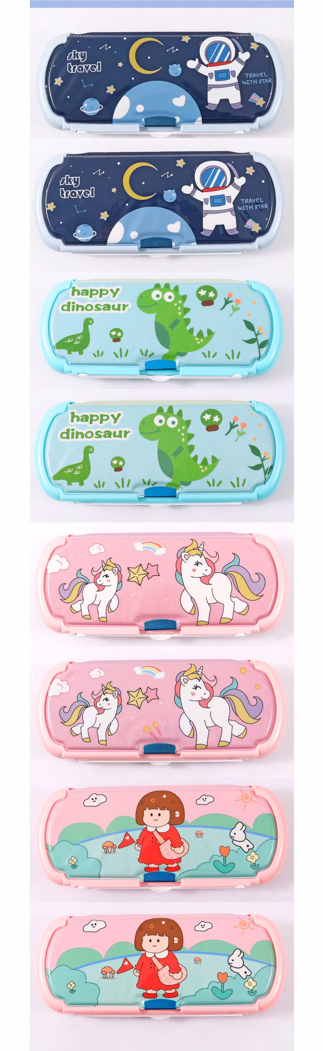 Foska Cartoon Student Multifunction School Pencil Case for Girls and Boys