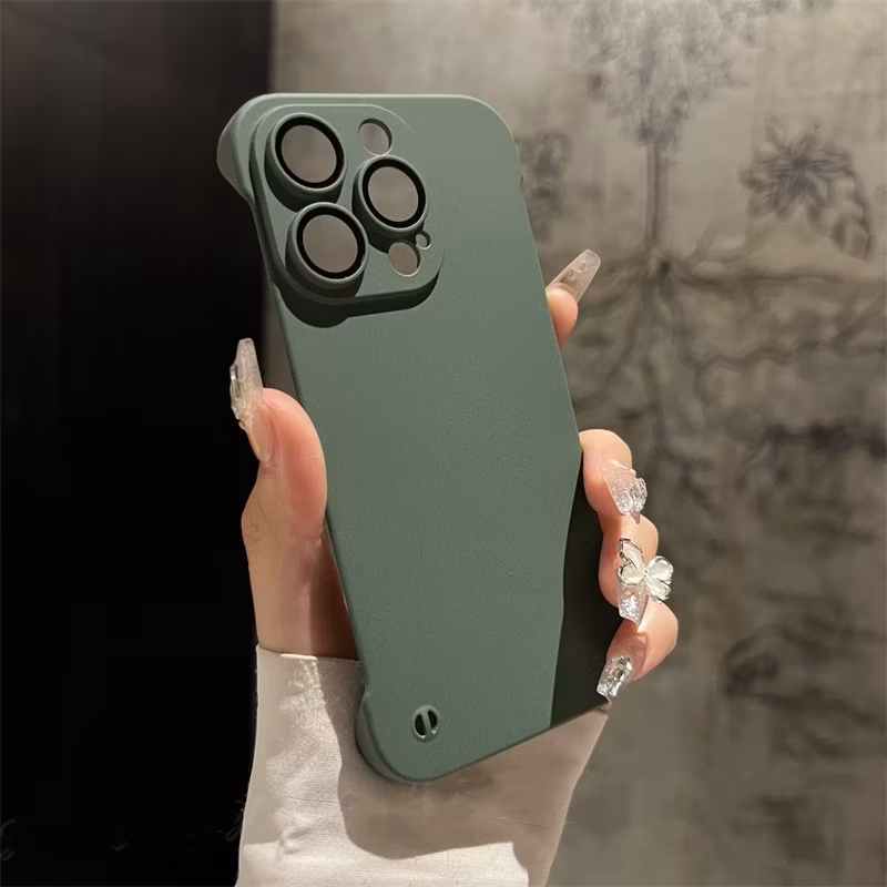 Solid Color Matte Skin Feel Frameless Case Suitable for iPhone 7-15