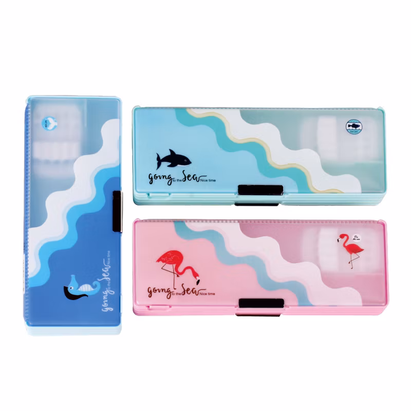 Flamingo Cute Pattern Multifunctional Kids Creative Student Pencil Case
