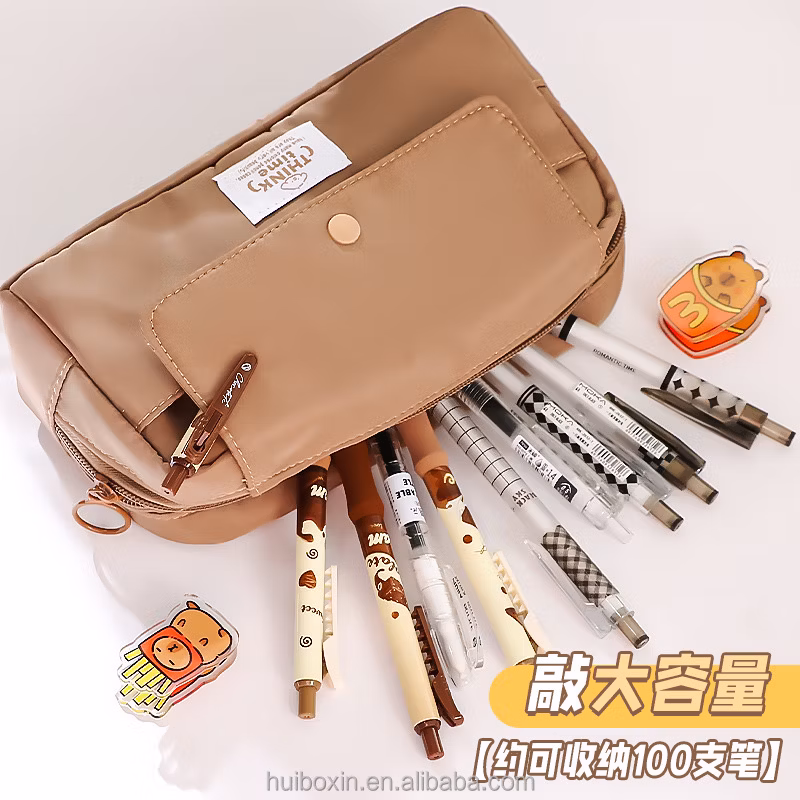 Transparent Pencil Case with Large Capacity, Multi-Functional Stationery Bag