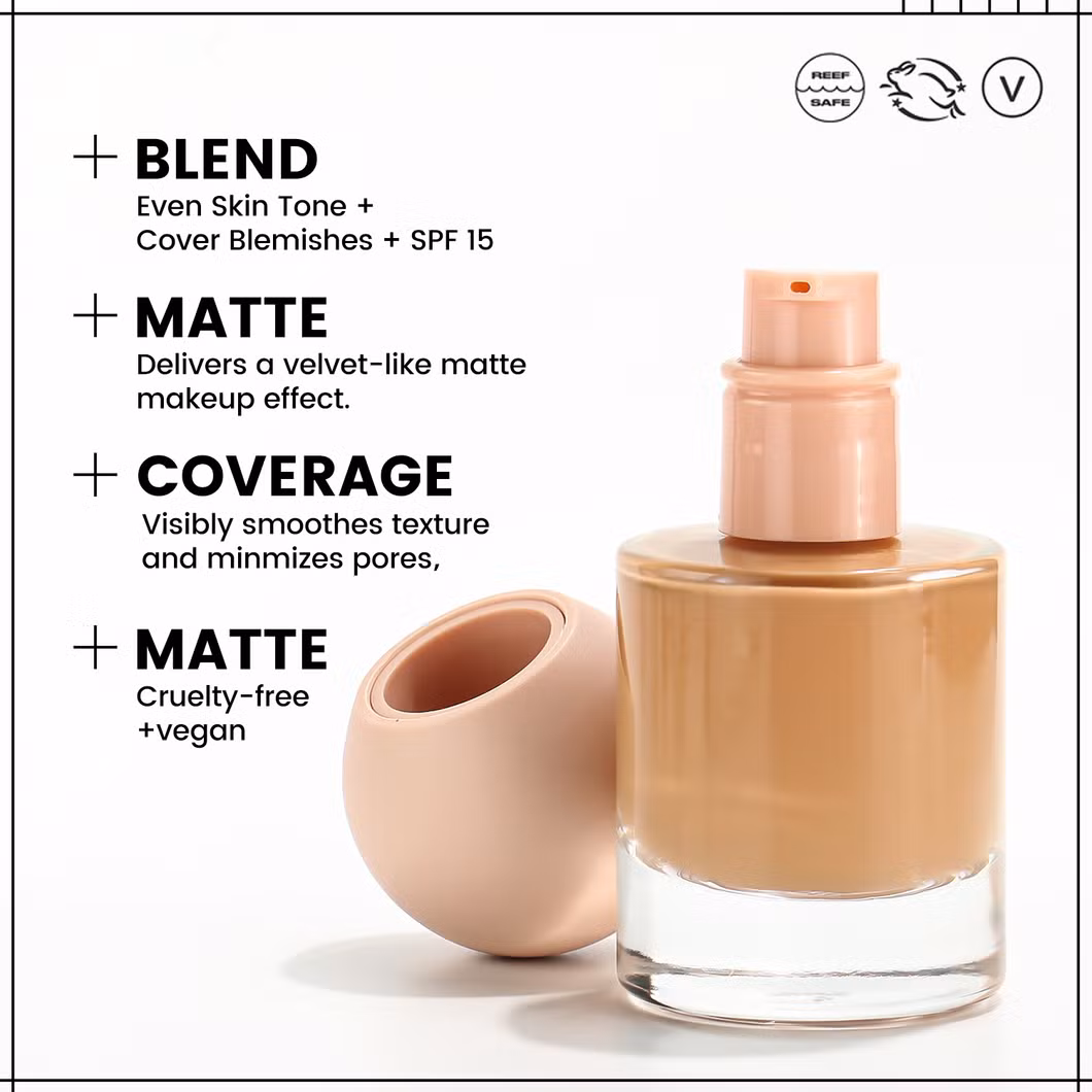 Waterproof Full Coverage Face Foundation High Quality Vegan Liquid Foundation