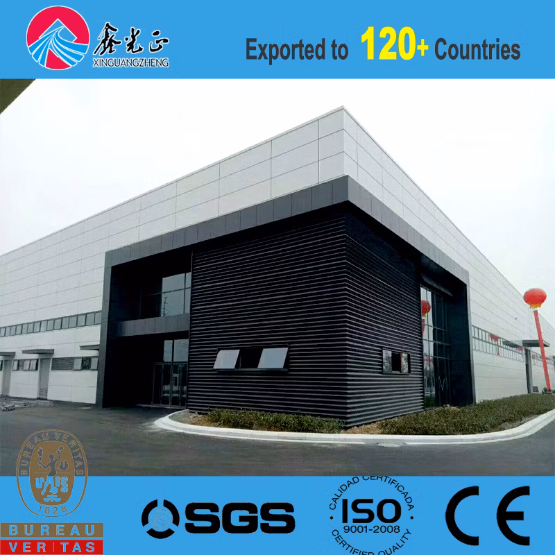 Prefabricated Steel Structure Office with Glass Curtain (SS-353)
