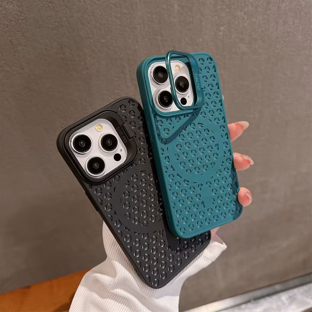 Magnetic Stand with Cooling Holes TPU Mobile Phone Case