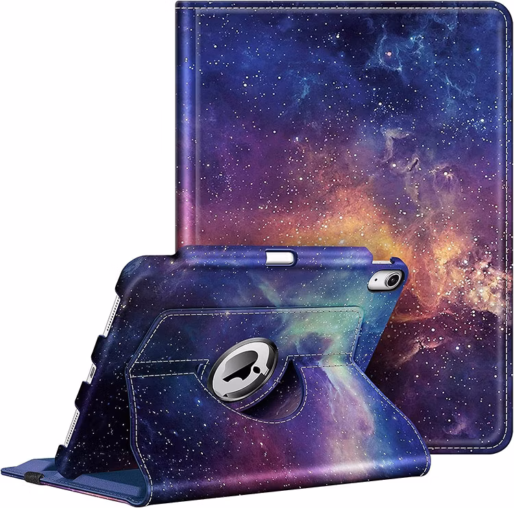 Shockproof Color Drawing with Pencil Holder Rotating Case for iPad Air 5th Generation 2022/Air 4th Generation 2020 10.9 Inch