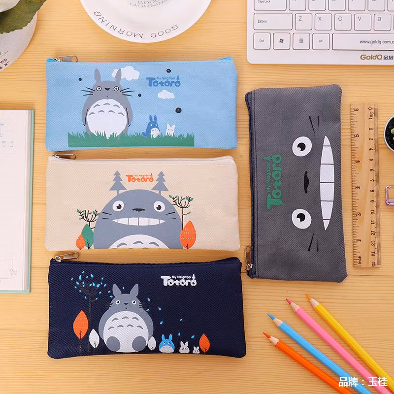 Cute Kawaii Lovely Cartoon Portable Black Wholesale Colorful Pencil Bag
