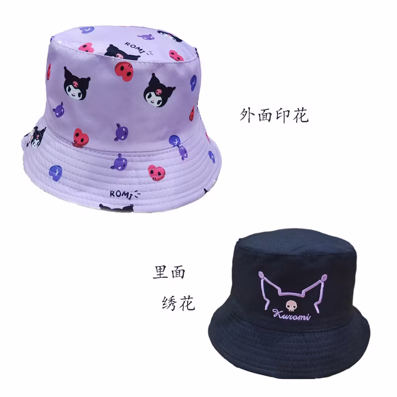 Hello Kt Wholesale Bucket Hats Travel Fishing Sun Hats for Girls for Women
