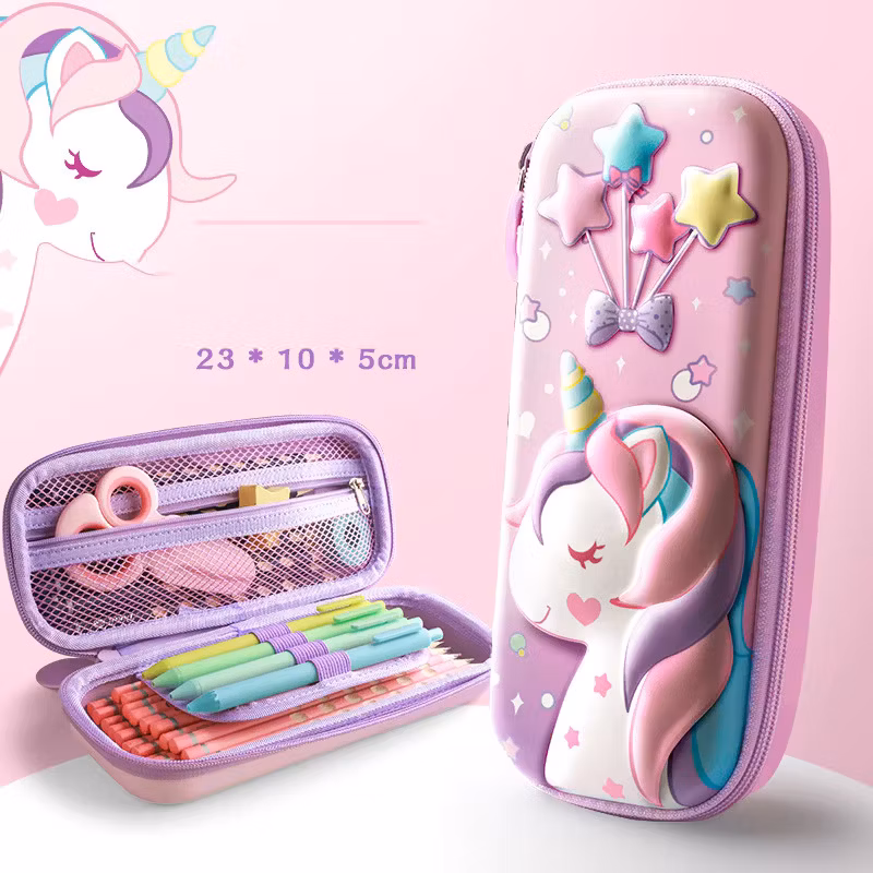EVA Large Capacity Cartoon Stationery Case for Kids 3D Student Double -Layer Stationery Box Pencil Case