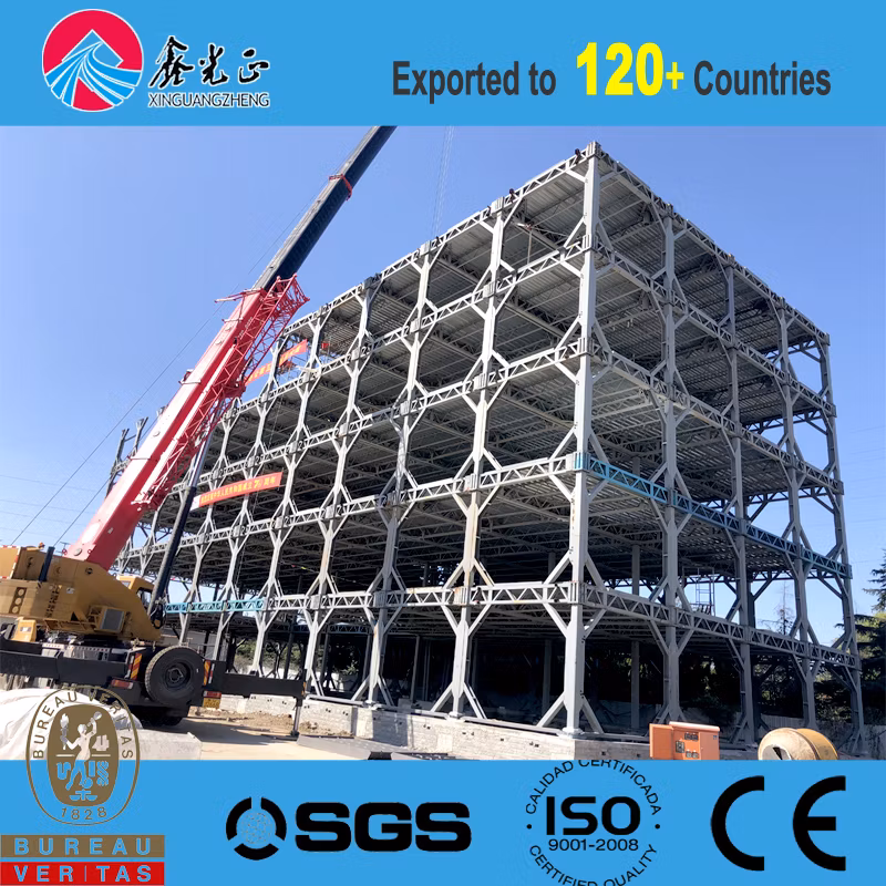 Prefabricated Steel Structure Office with Glass Curtain (SS-353)