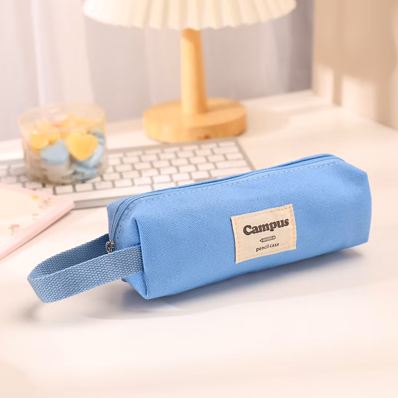Factory Price Flannel Zipper Originality Rectangular Pencil Bag Pencil Case for Office