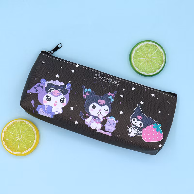 Cartoon Melody Pattern PU Single-Layer Student Stationery Pencil Case