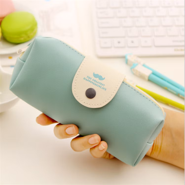 Wide Use PU Zipper Kawaii Triangle Pencil Bag Pencil Case for Promotion Gift