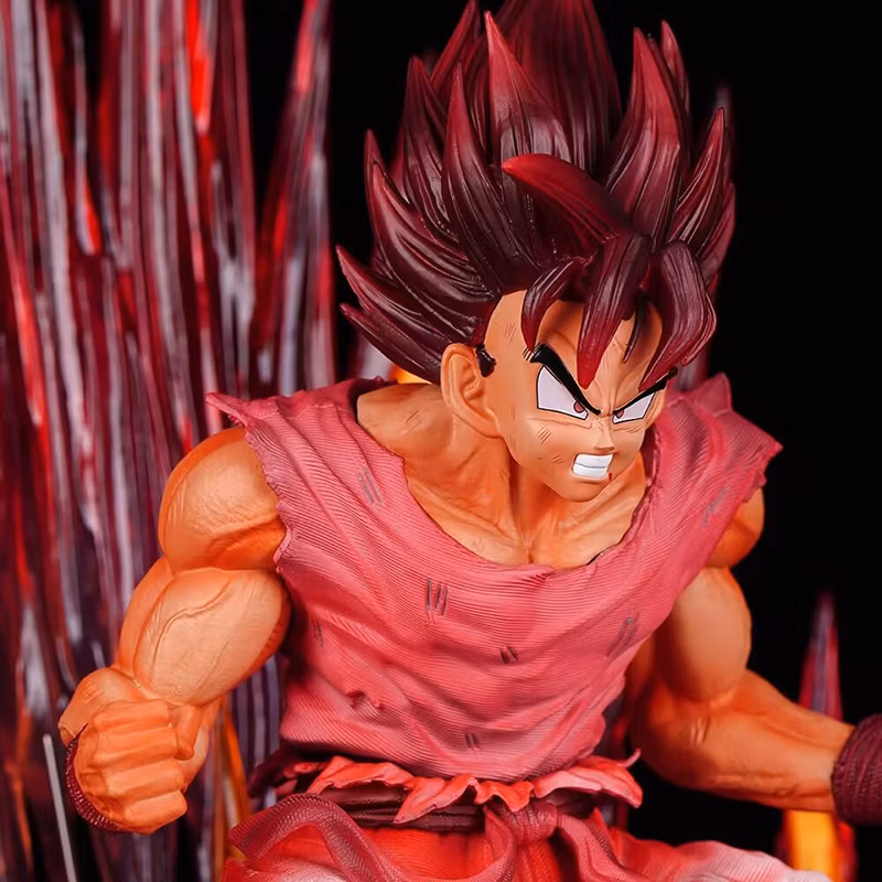 Drgon Ball Z Ten Times The World King Boxing Son Goku Gas Squat Red Animation Model Decoration Cartoon-Character