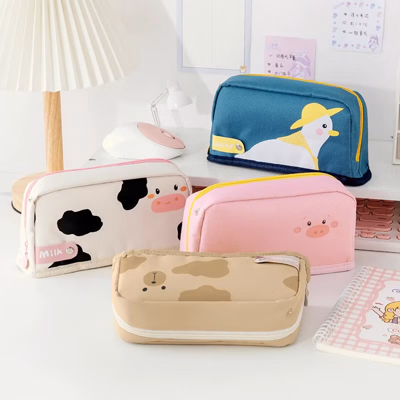 Factory Price Large Capacity Pen Case Cute Pen Bag Office Stationery Bag Pencil Case