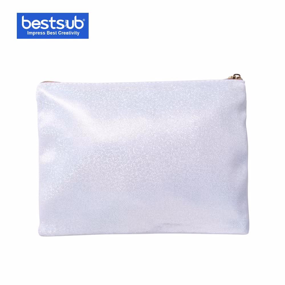 Bestsub Sublimation White Glitter Pencil/Makeup Case